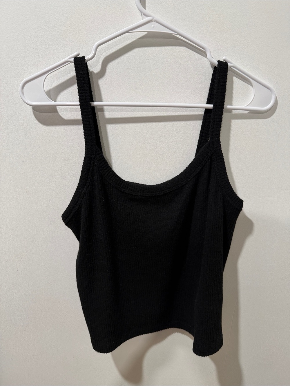 Black Ribbed Universal Thread Tank Top